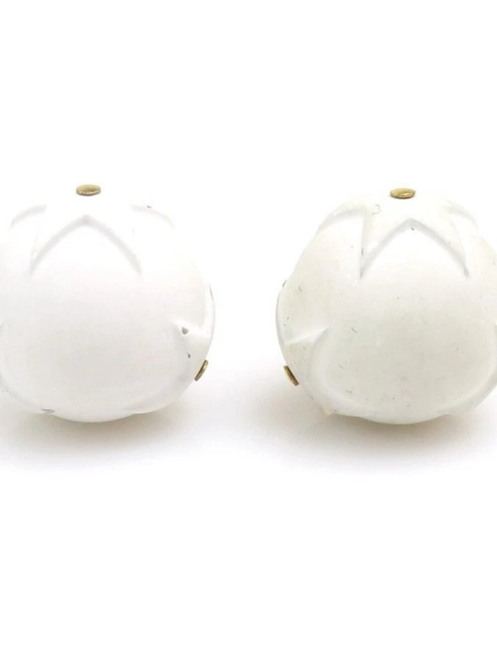 Christian Dior D-VIBE Pierce Earrings White Gold Metal
